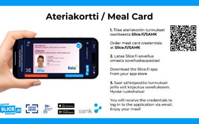 SAMK has introduced the electronic Slice meal subsidy card